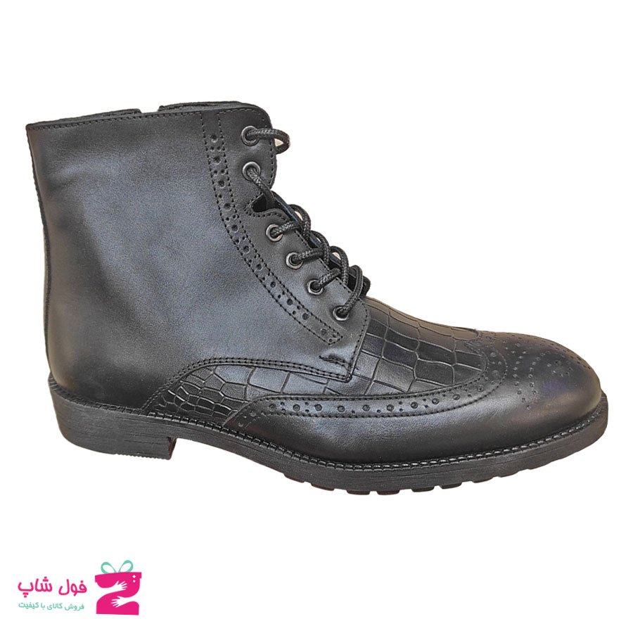 نیم بوت مردانه مجلسی چرم طبیعی  تبریز کد  2076