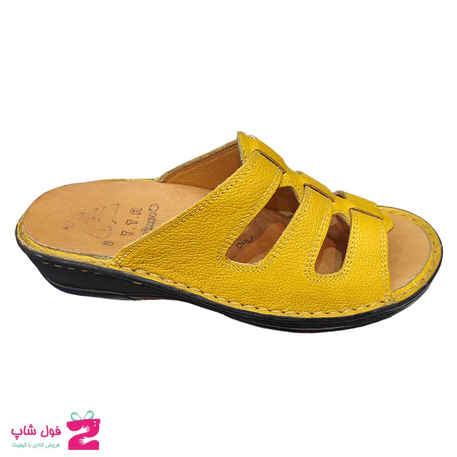 صندل طبی زنانه چرم طبیعی  گاوی تبریز کد 2682