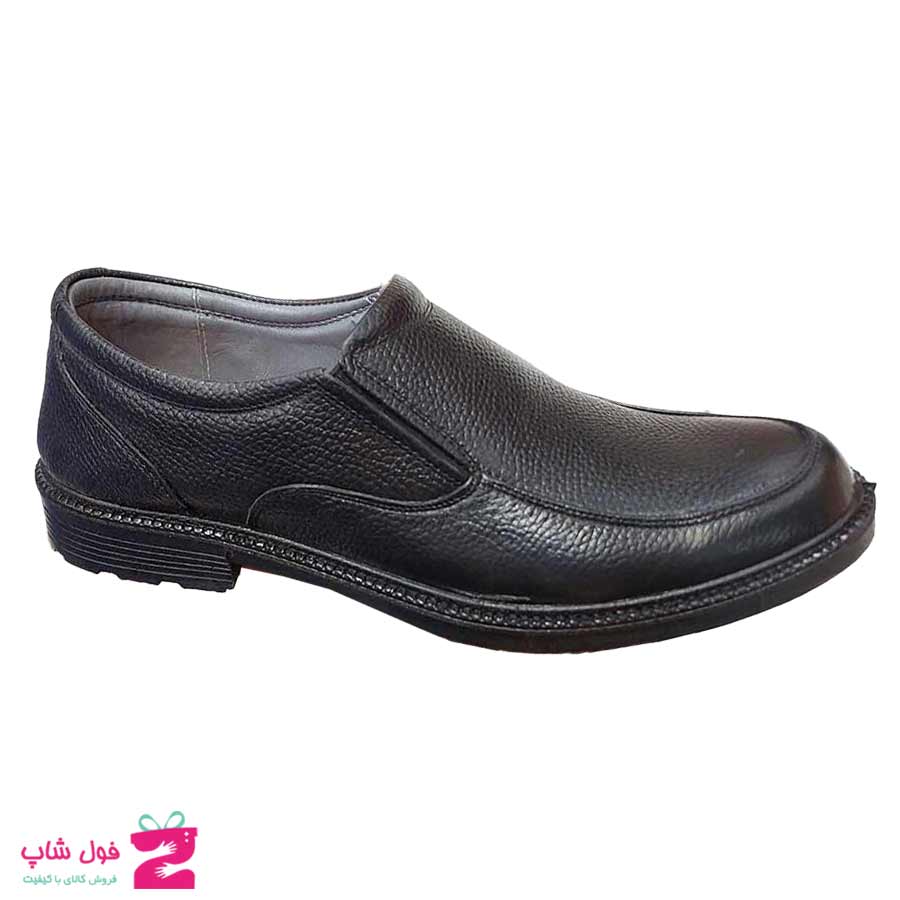 کفش مردانه مجلسی  بزرگ پا چرم طبیعی گاوی کد 2880