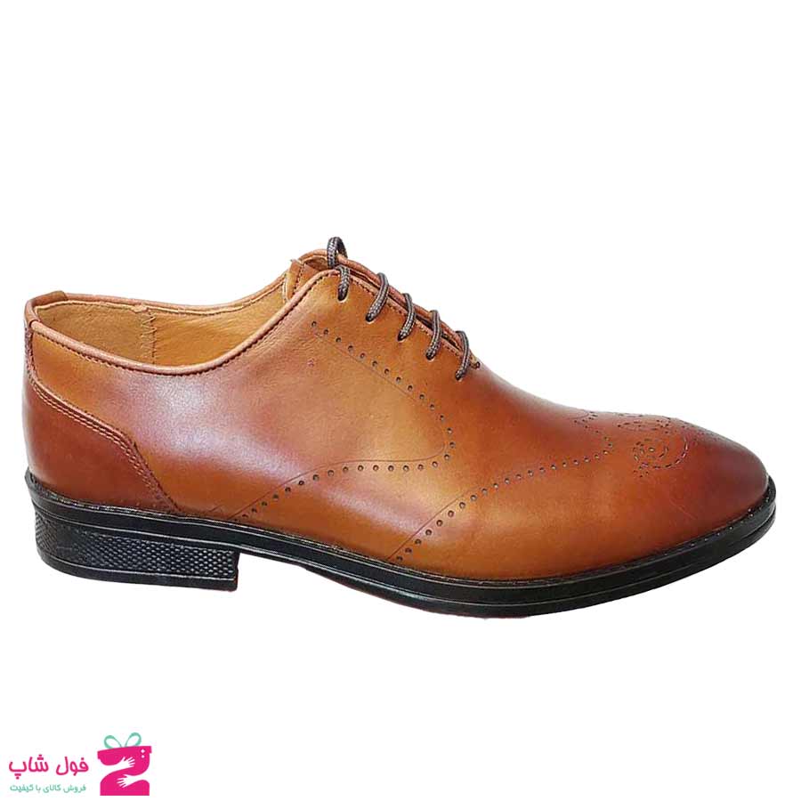 کفش مجلسی  مردانه چرم طبیعی گاوی کد 3003