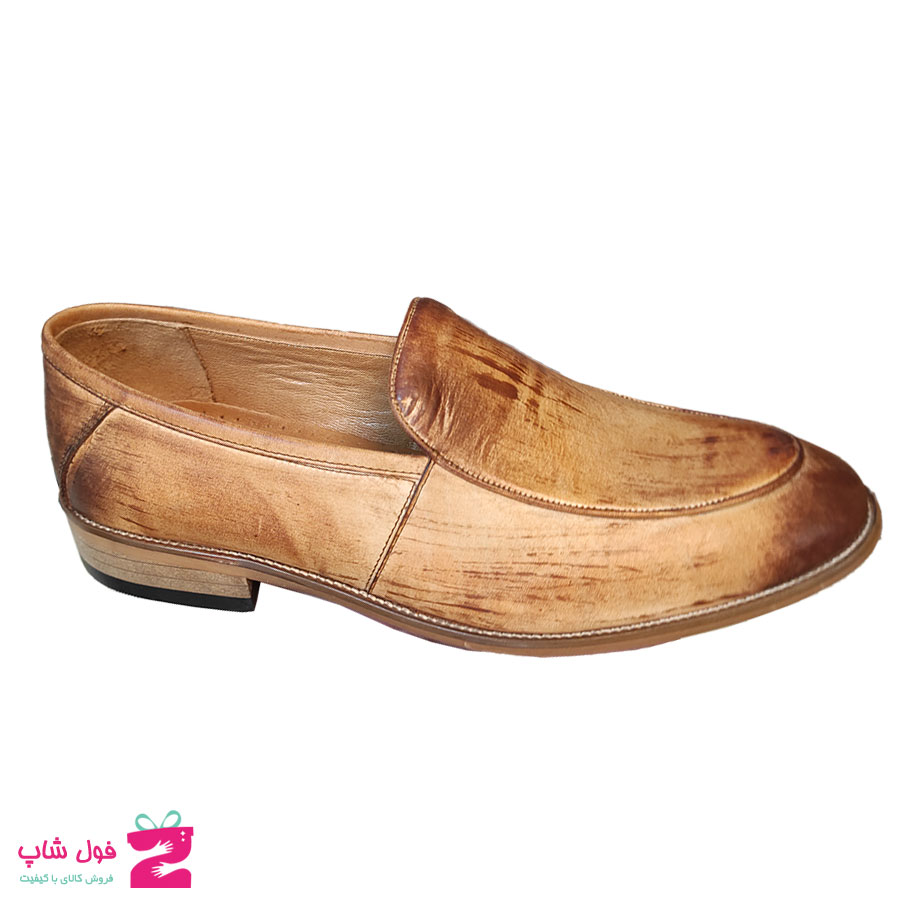 کفش کالج مردانه چرم طبیعی تبریز کد 2233