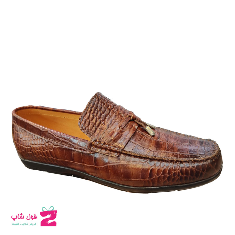کفش کالج مردانه چرم طبیعی تبریز کد 1709