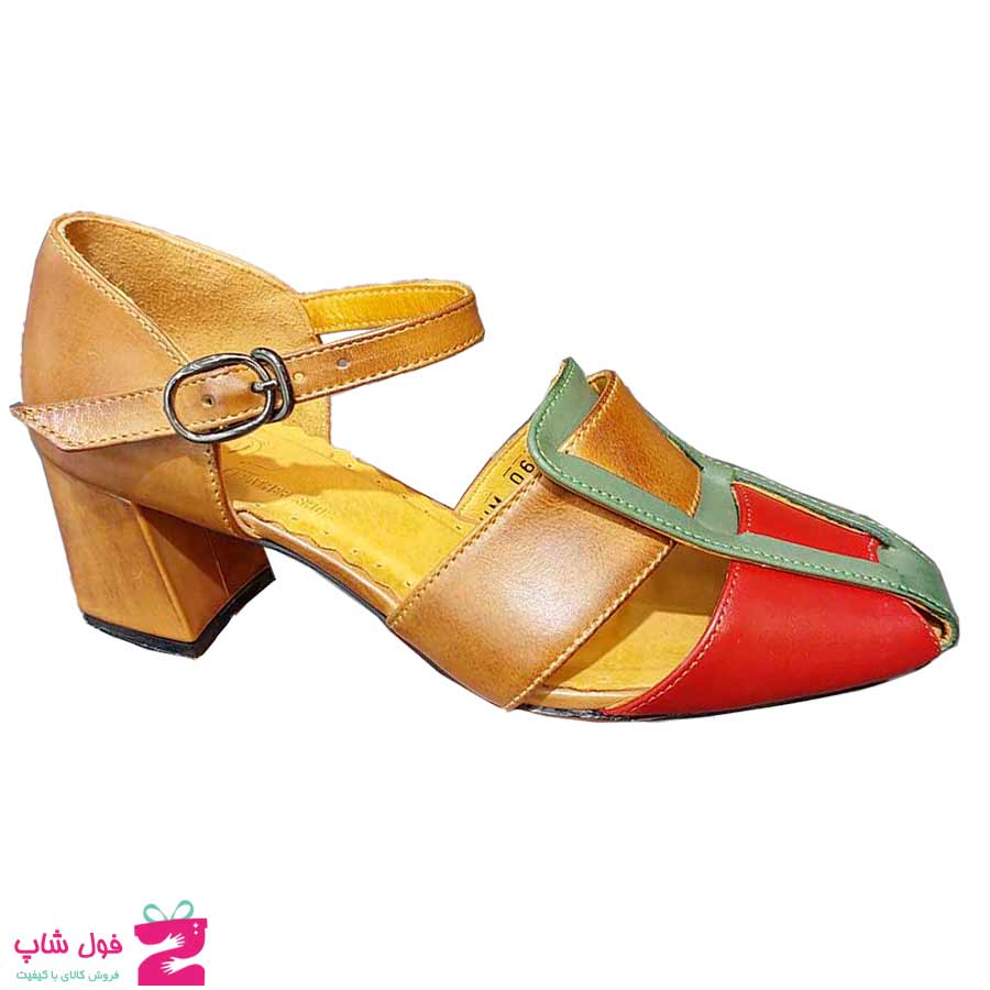 کفش تابستانی زنانه مجلسی چرم طبیعی تبریز کد 2852