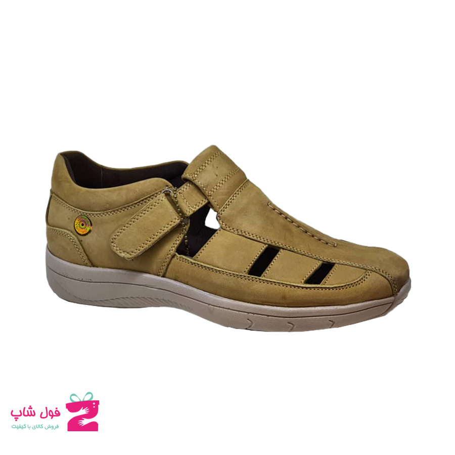 کفش تابستانی  طبی راحتی مردانه چرم طبیعی تبریز کد 1537
