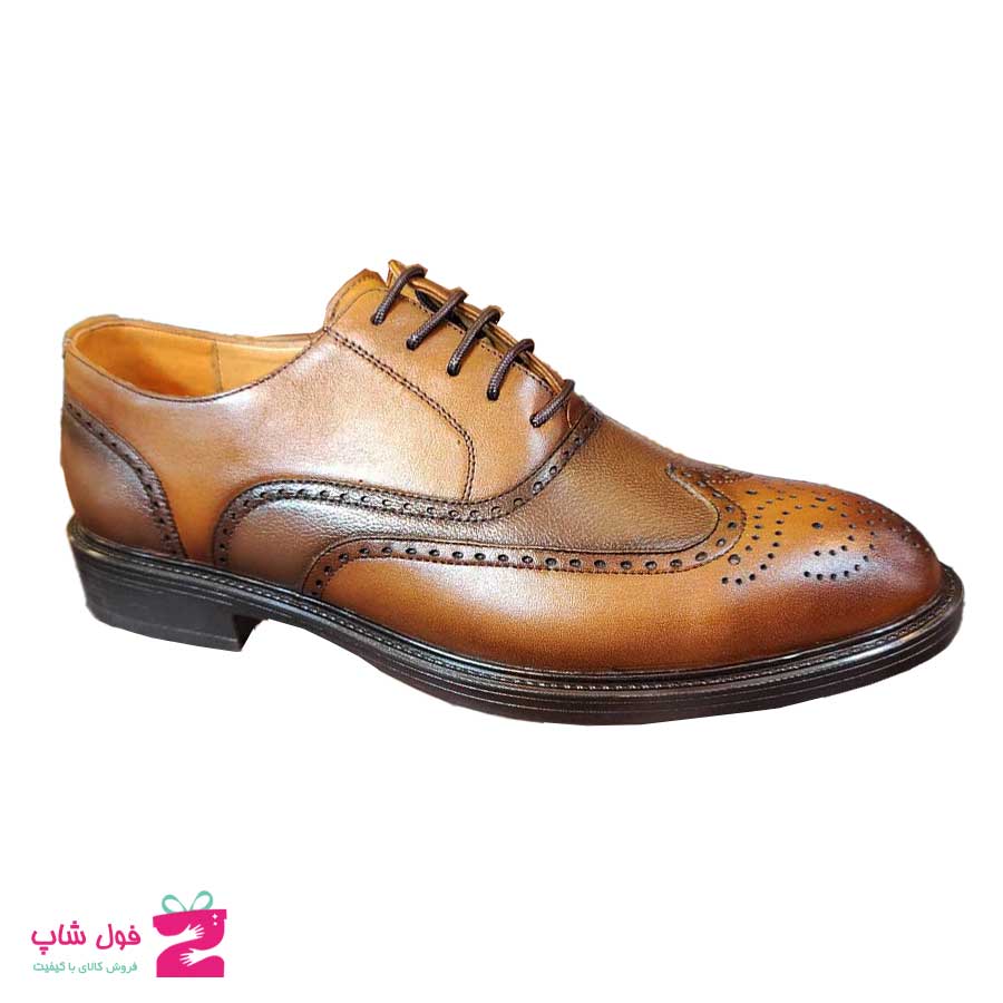 کفش مردانه مجلسی  چرم طبیعی گاوی  تبریز کد 1857