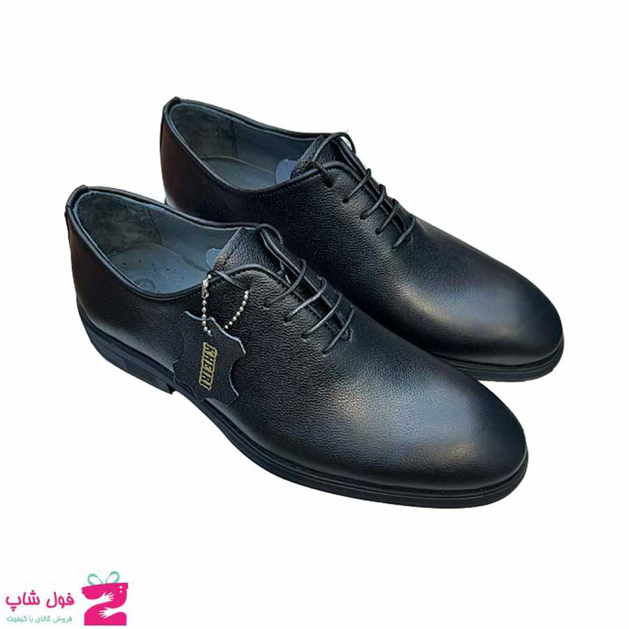کفش مجلسی  مردانه چرم طبیعی گاوی کد 3167