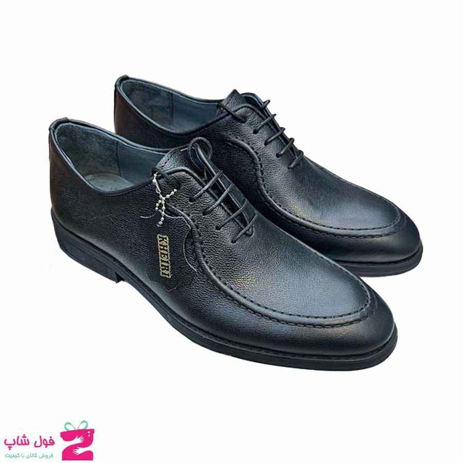 کفش مجلسی  مردانه چرم طبیعی گاوی کد 3168