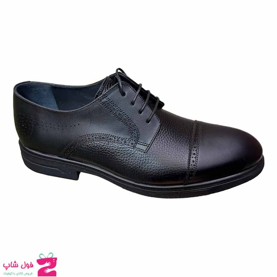 کفش مجلسی  مردانه چرم طبیعی گاوی کد 3182