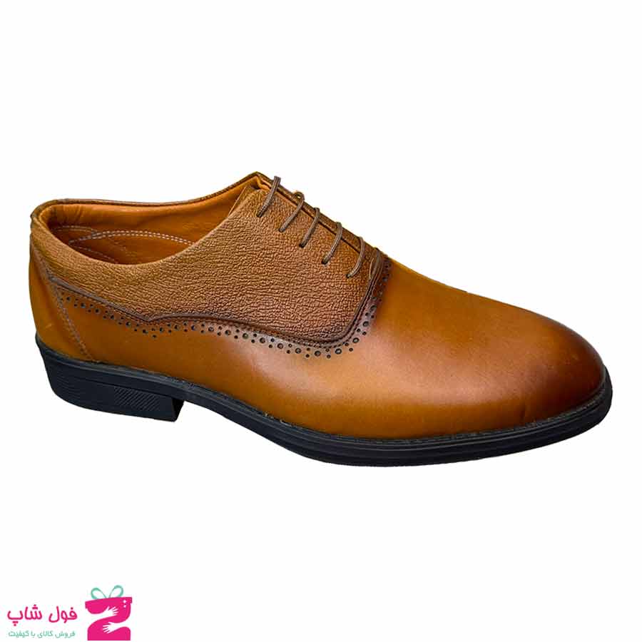 کفش مجلسی  مردانه چرم طبیعی گاوی کد 3183