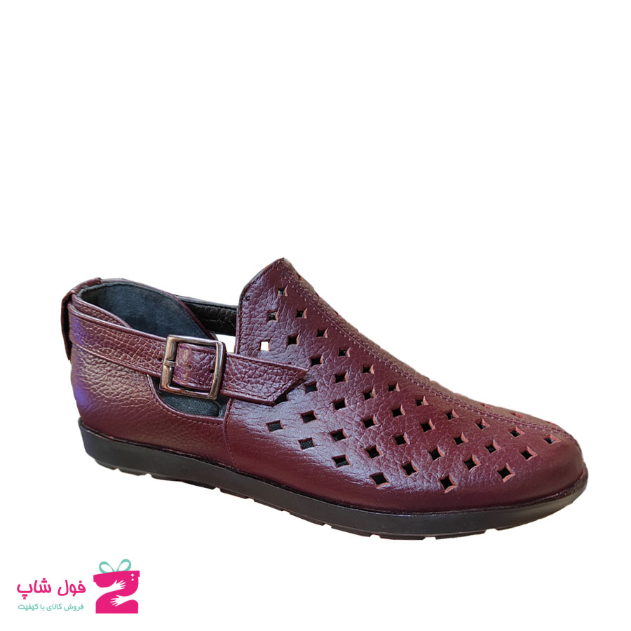 کفش تابستانی زنانه چرم طبیعی  گاوی  تبریز کد 1713