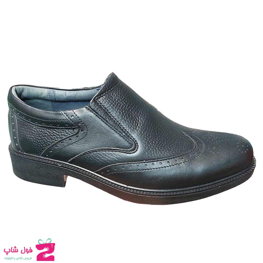 کفش مجلسی  اداری راحتی مردانه چرم طبیعی گاوی کد 2950