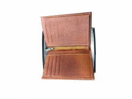 کیف پول مردانه چرم طبیعی دست دوز تبریز کد 384