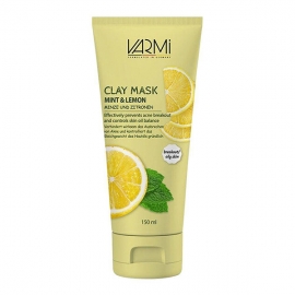 ماسک صورت خاک رسی نعنا و لیمو VARMI حجم 150 میلی لیتر