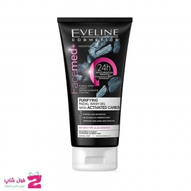 ژل شستشوی صورت پوست حساس حاوی کربن فعال  اولاین 150 میل Eveline Gel Activated Carbon