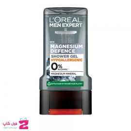 شامپو سر و بدن  و صورت مردانه منیزیوم لورآل  300  میل Loreal Magnesium Defense